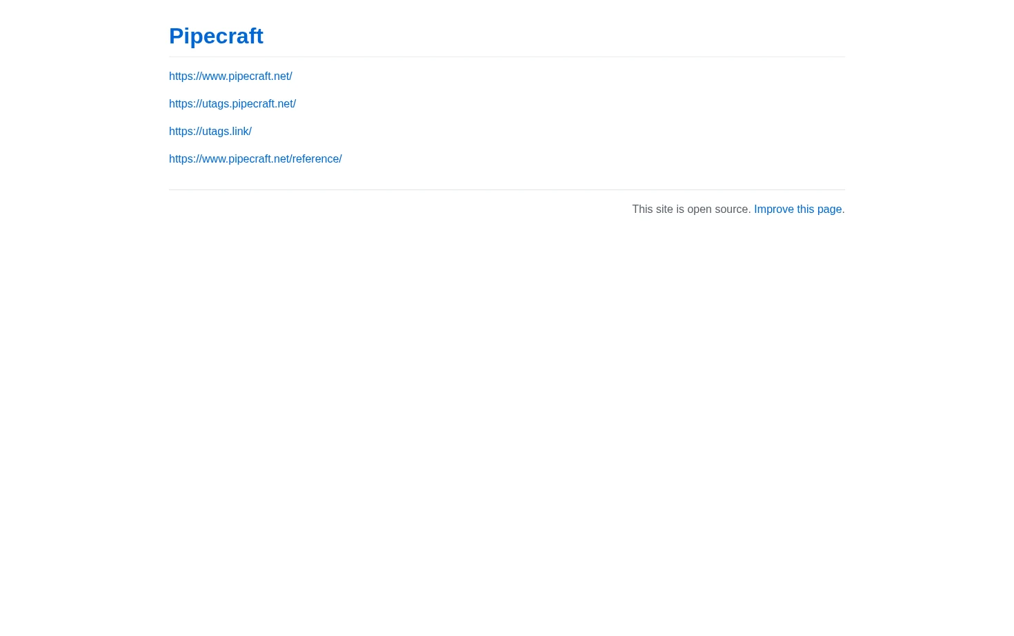Pipecraft 页面快照